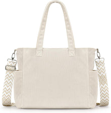Oscaurt Damen Cord Umhängetasche Groß Shopper Crossbody Tote Bag