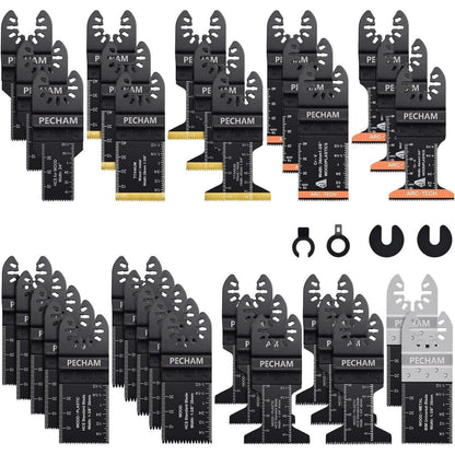37tlg. Oszillierwerkzeug Sägeblatt Set für Holz & Metall