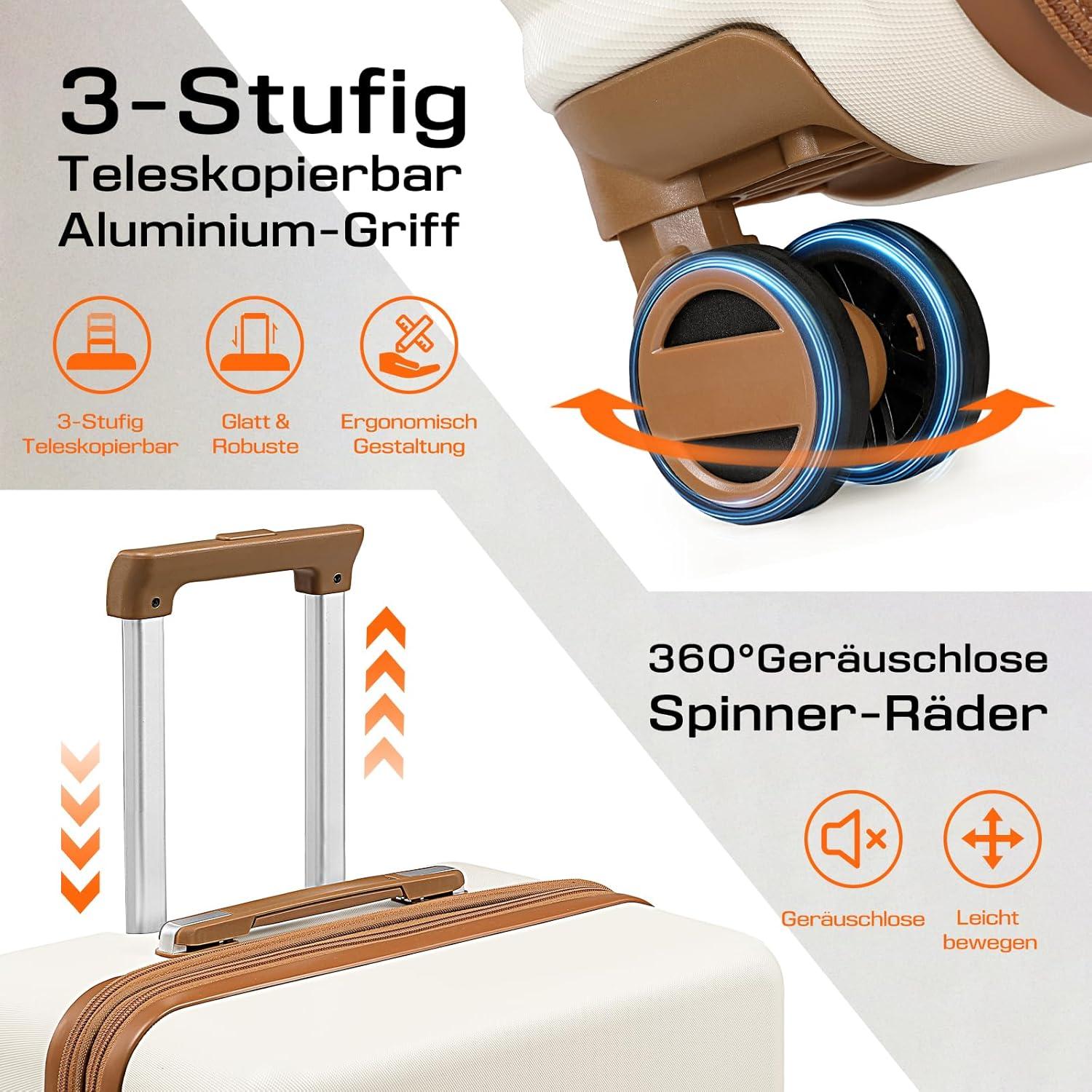 Joyway Koffer Trolley Reisekoffer ABS Hartschalen 4 Rollen TSA Schloss