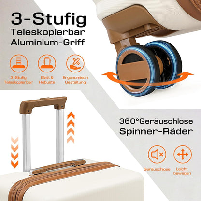 Joyway Koffer Trolley Reisekoffer ABS Hartschalen 4 Rollen TSA Schloss