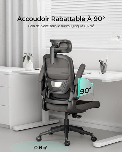 Ergonomischer Bürostuhl mit Verstellbarer Lendenstütze und
