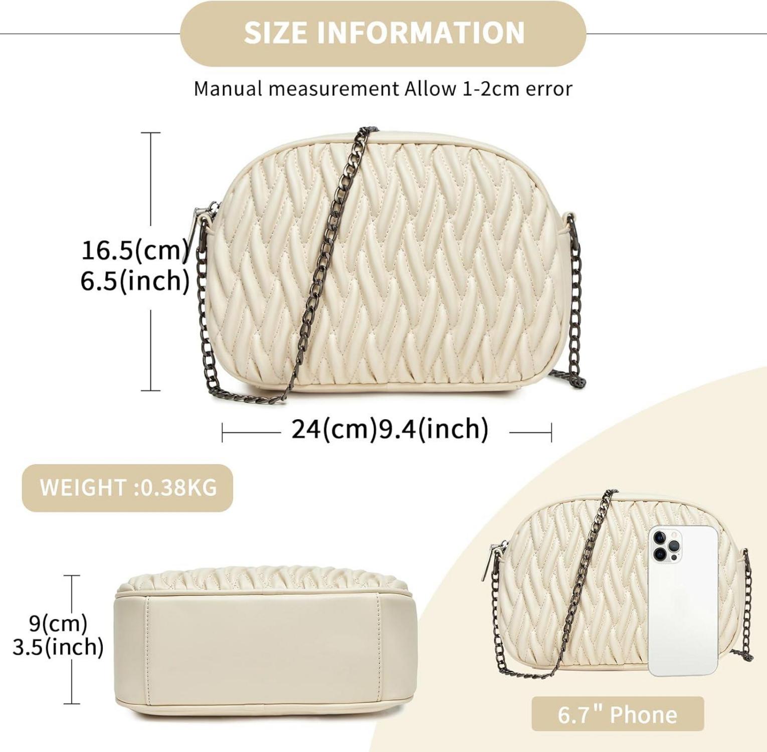 Miss Lulu Umhängetasche Damen Crossbody Bag Klein Goldene Hardware