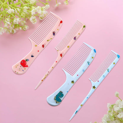 4er Set Haarbürste Mädchen Haarkamm Kunststoff Feine Zahnung Rattenschwanzkamm