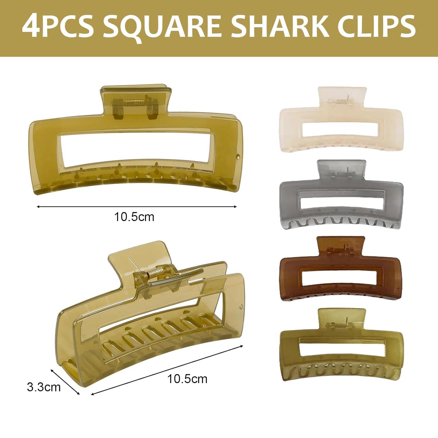 4er Set Große Rutschfeste Haarklammern für Dickes