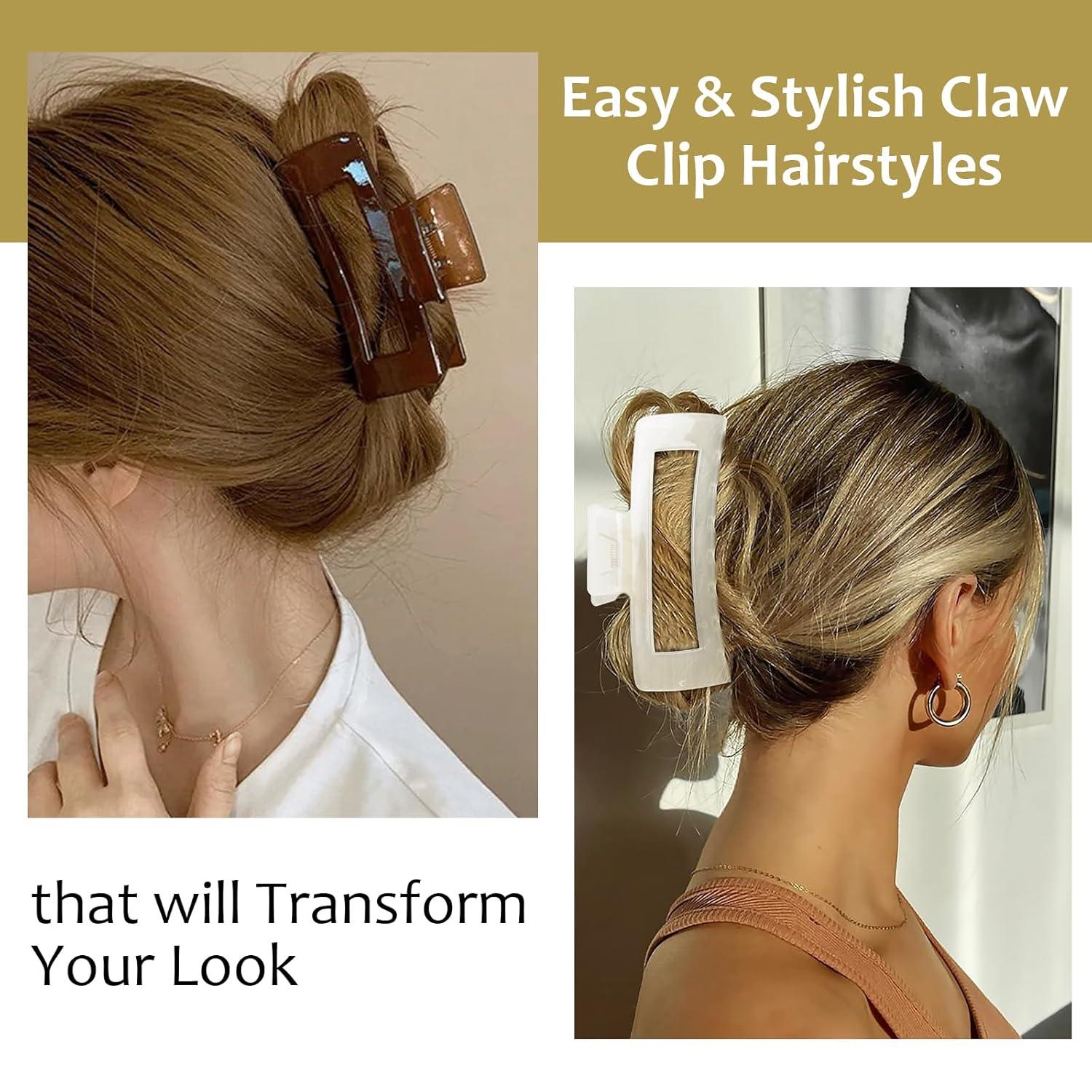 4er Set Große Rutschfeste Haarklammern für Dickes Haar, Langanhaltende Haarstyling Clips