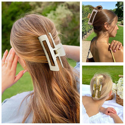 4er Set Große Haarklammern Rutschfest Dickes Haar Lang Haare Haarspange