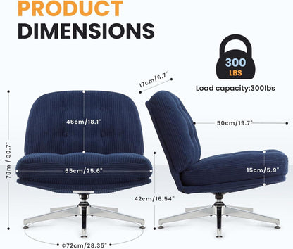 Ergonomischer Drehstuhl mit großem Kissen für Heimbüro