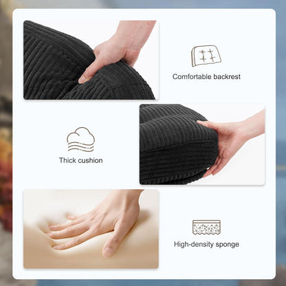 Schreibtischstuhl Schwarz ohne Armlehne, ergonomisch Wohnzimmer Sessel