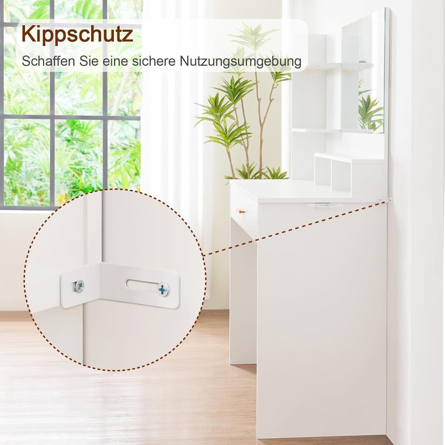 AMHANCIBLE Schminktisch mit Spiegel und