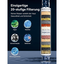 Duschkopf mit 20-Schicht-Filter, 5 Strahlarten, Hochdruck, Schwarz