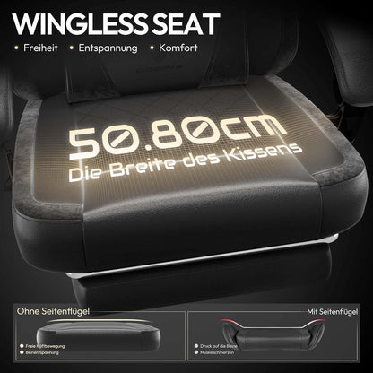 Racing Gaming Stuhl Dowinx Ergonomisch Lendenwirbelstütze PU Schwarz