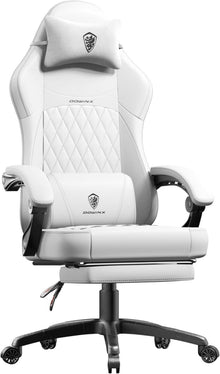Ergonomischer Gaming Stuhl mit Lendenwirbelstütze und PU Leder
