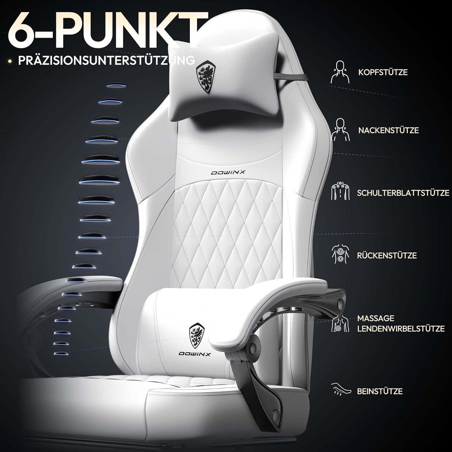 Gaming Stuhl Racing Gamer Stuhl mit Lendenwirbelstütze PU Leder