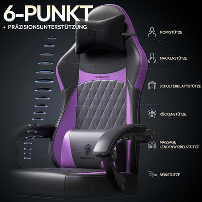 Gaming Stuhl Racing Chair Lendenwirbelstütze 150KG PU Leder