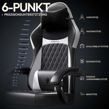 Gaming Stuhl Racing Gamer Ergonomischer Sessel mit Lendenwirbelstütze