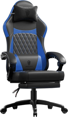 Ergonomischer Gaming Stuhl mit Lendenwirbelstütze und PU Leder
