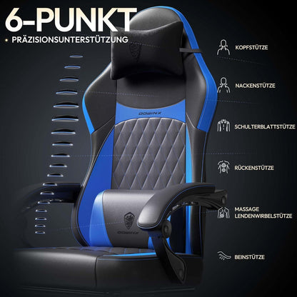 Gaming Stuhl Racing Gamer mit Lendenwirbelstütze, PU