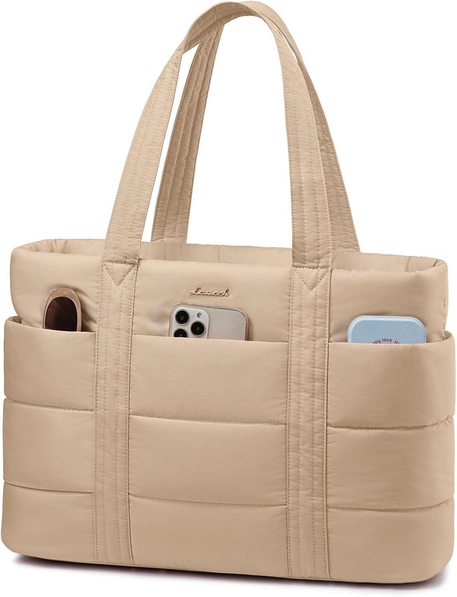 Große LOVEVOOK Laptoptasche Damen Puffer Handtasche Tote Bag