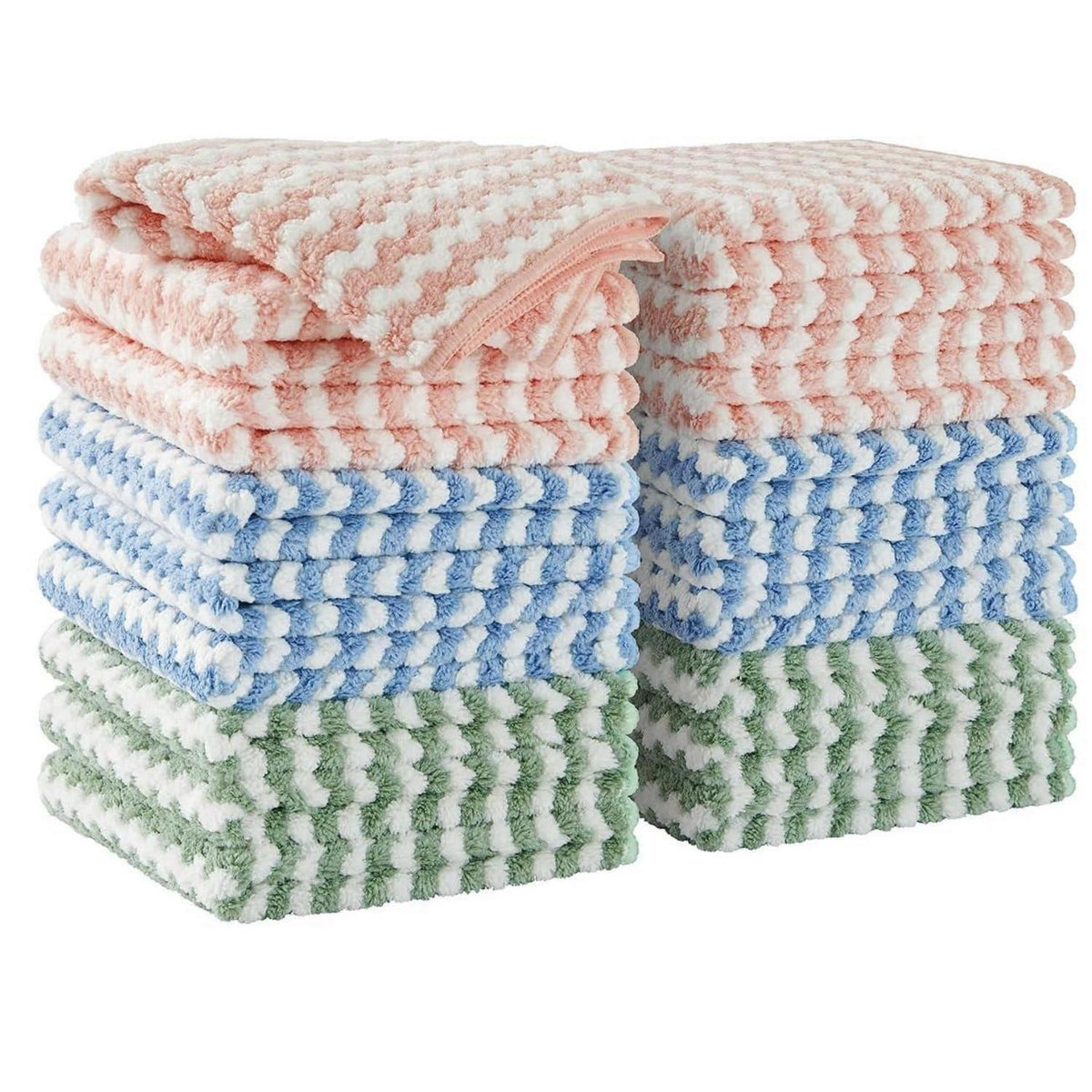 Mikrofaser Reinigungstücher bunt – 18er Pack für Küche & Haushalt