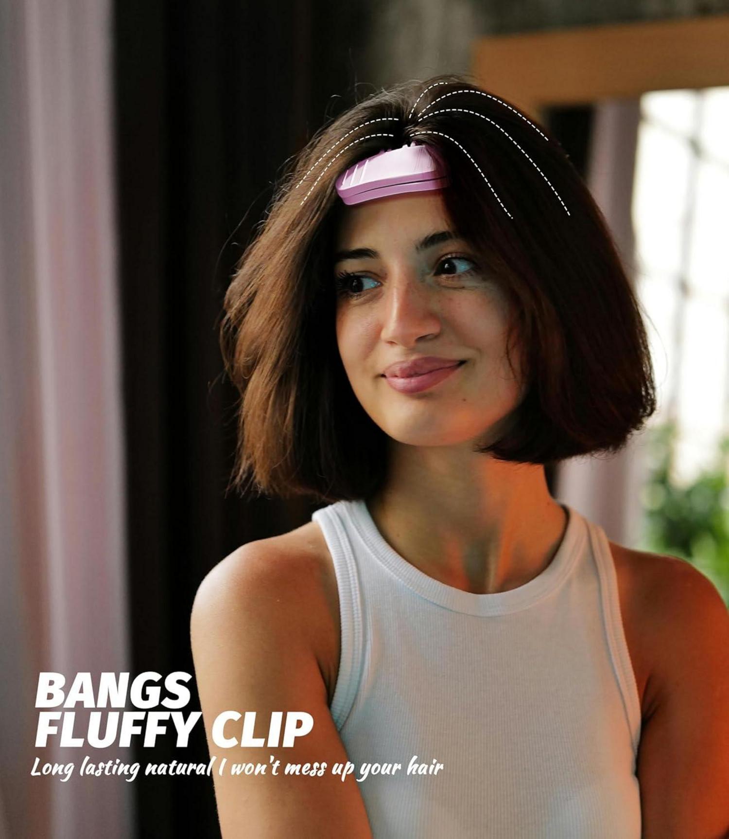 Volumen Clips Haare 4 Stück für Haaransatz Pony Haarklammer Rosa
