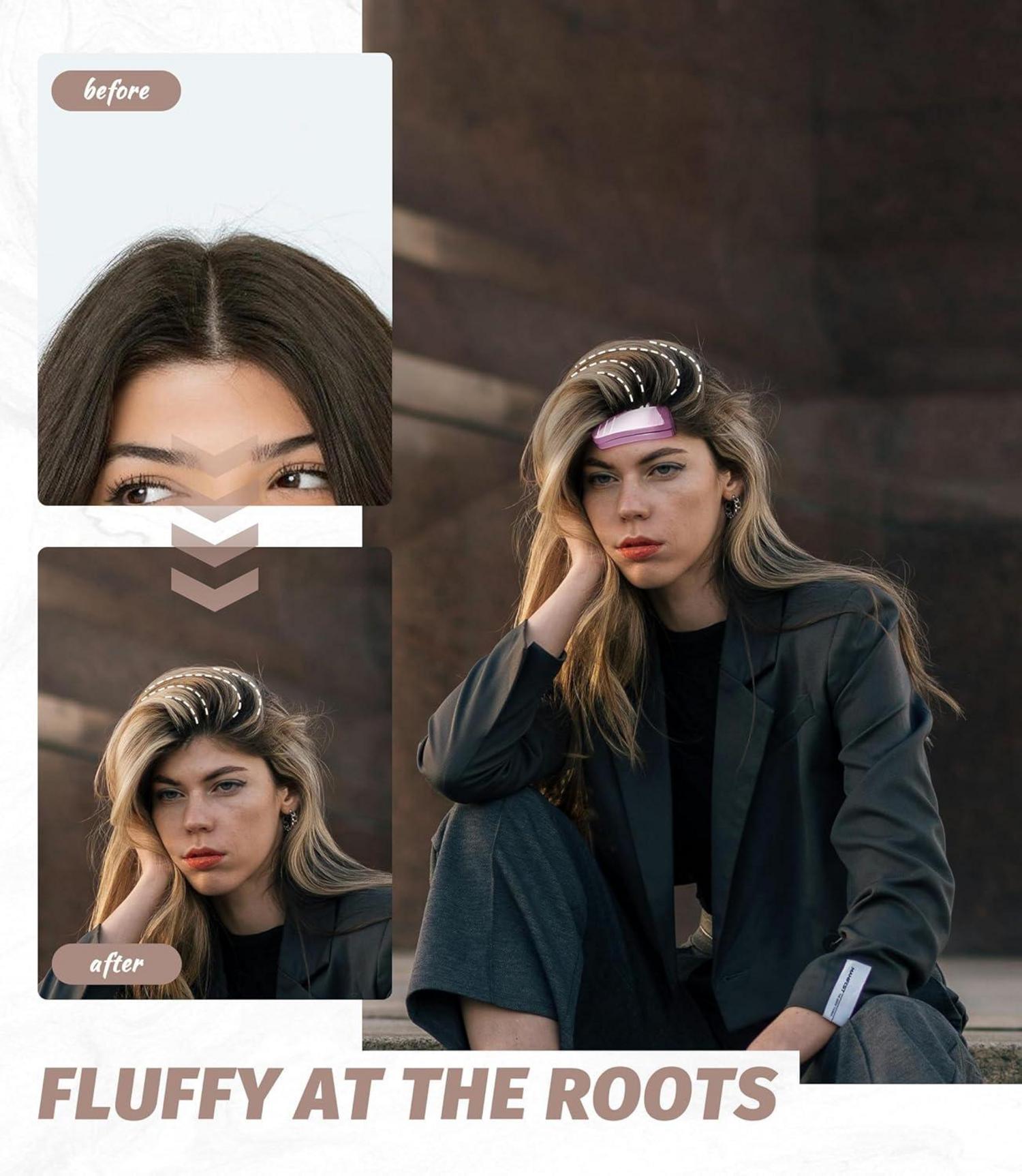 Volumen Clips Haare 4 Stück für Haaransatz Pony Haarklammer Rosa