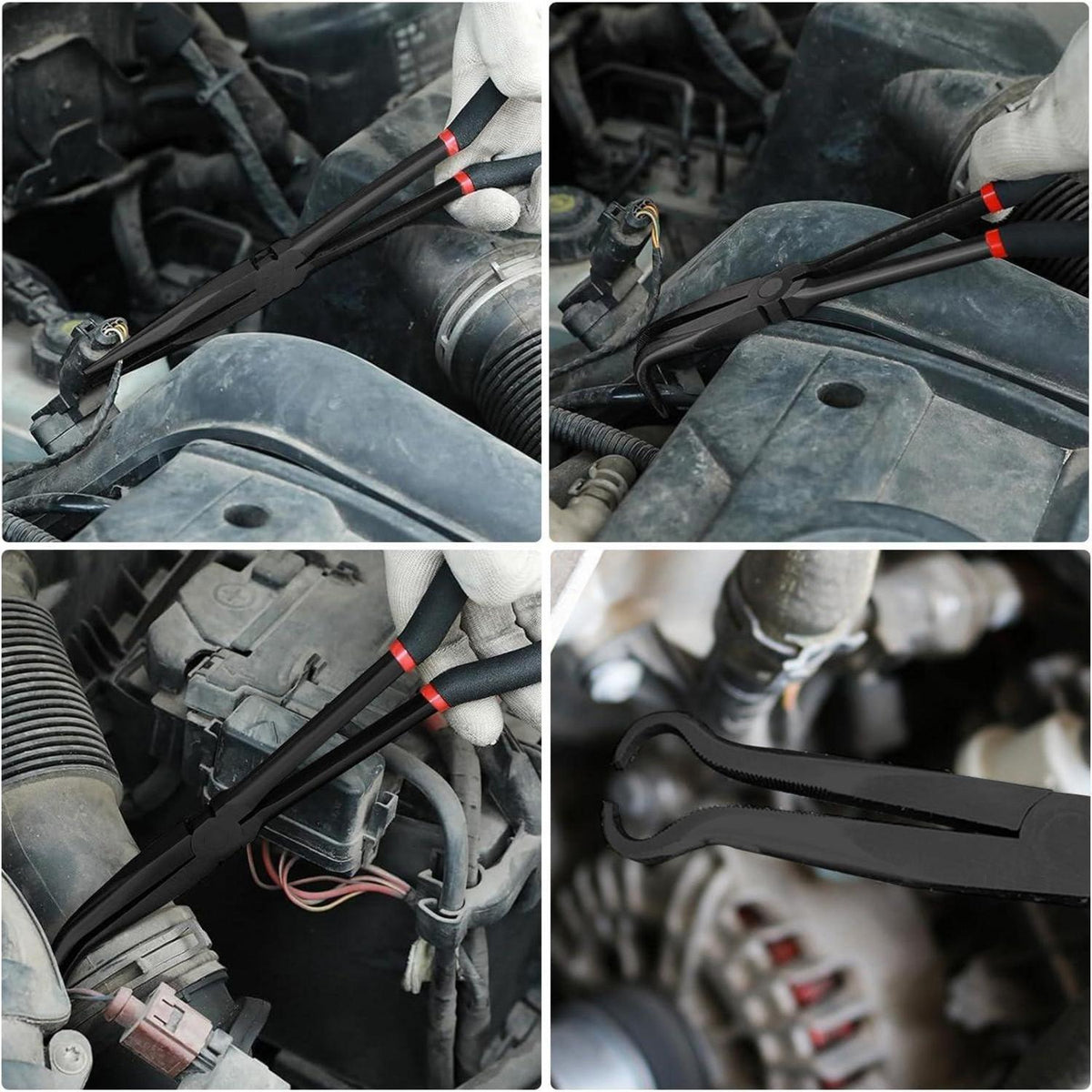 5-teiliges Spitzzangen-Set mit langer Reichweite, Karbonstahl, ergonomisch