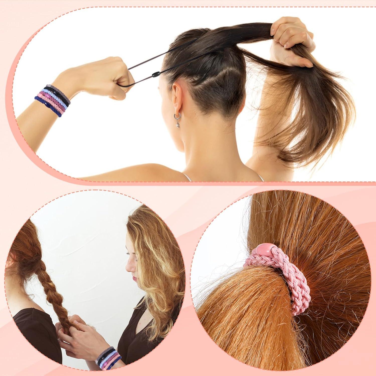 12er Set Geflochtene Haargummis Damen Haarbänder Elastisch Stylisch