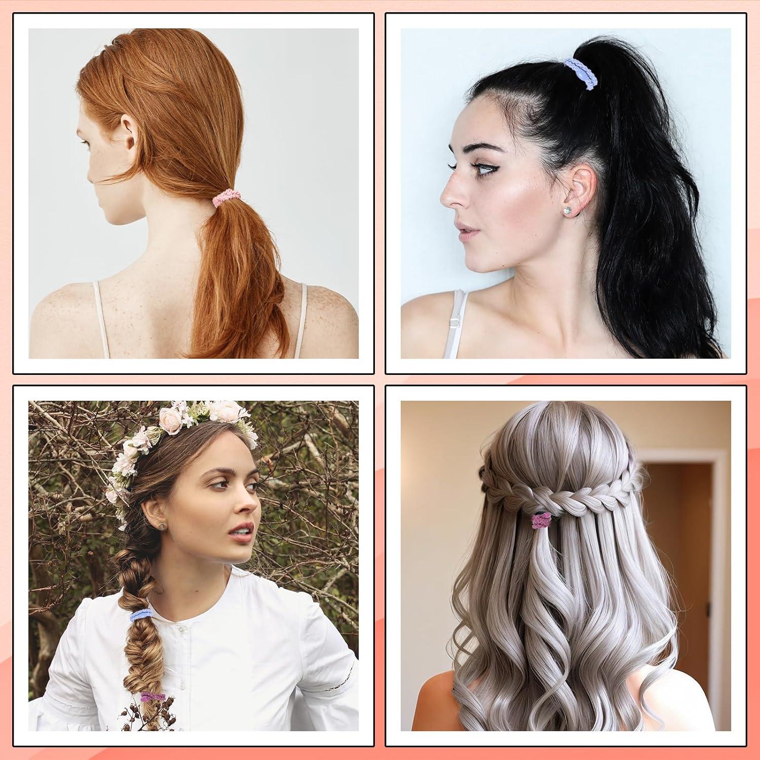 12er Set Geflochtene Haargummis Damen Haarbänder Elastisch Stylisch
