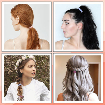 12er Set Geflochtene Haargummis Damen Haarbänder Elastisch Stylisch