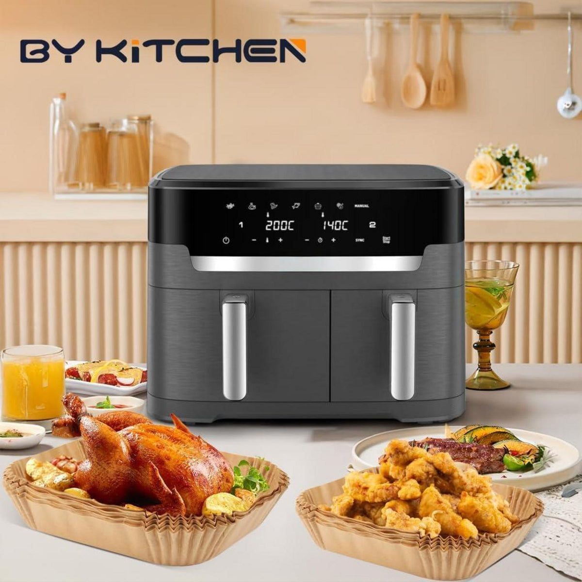 Airfryer Backpapier für Tefal Dual Easy Fry XXL