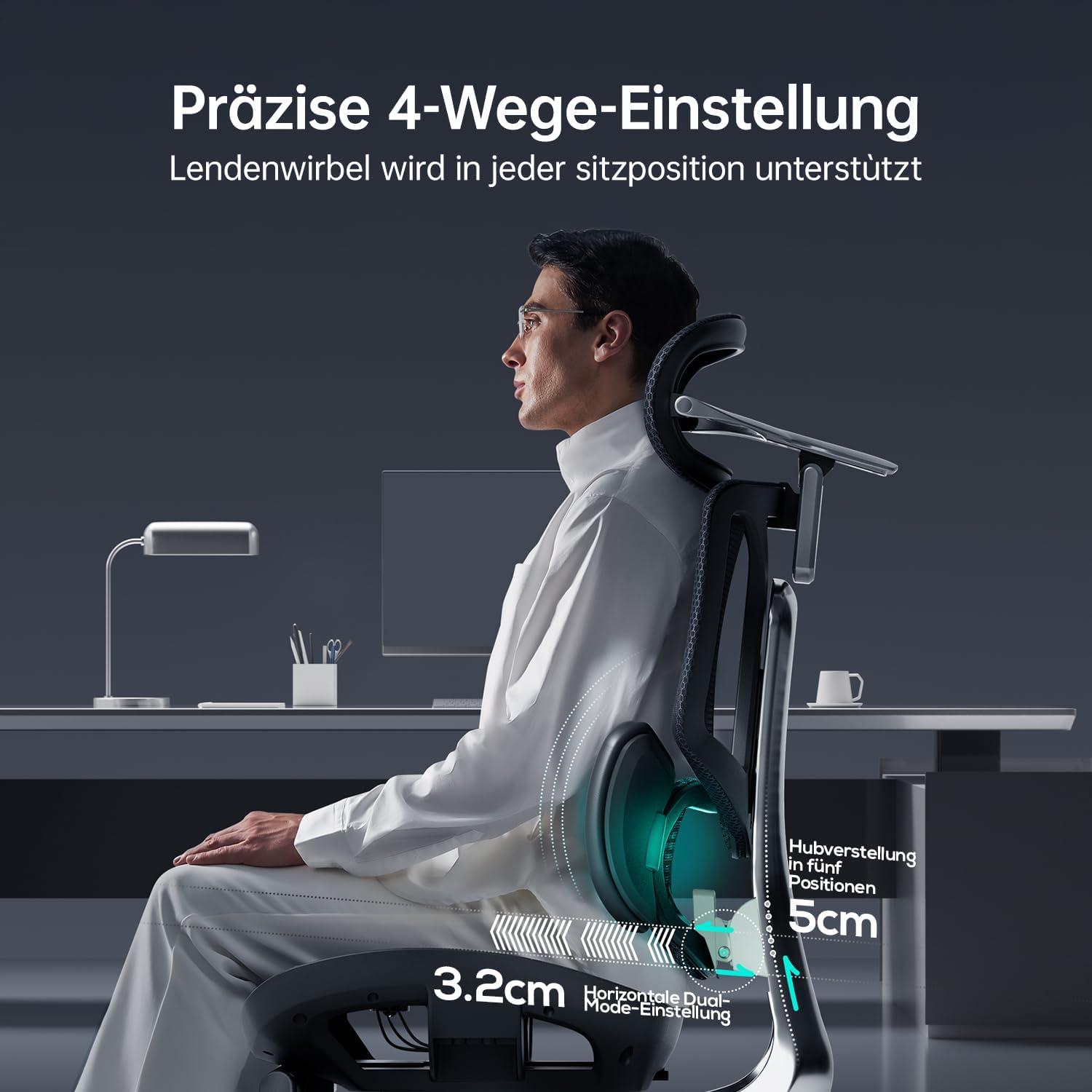 Ergonomischer Bürostuhl Hbada E3 Ultra mit