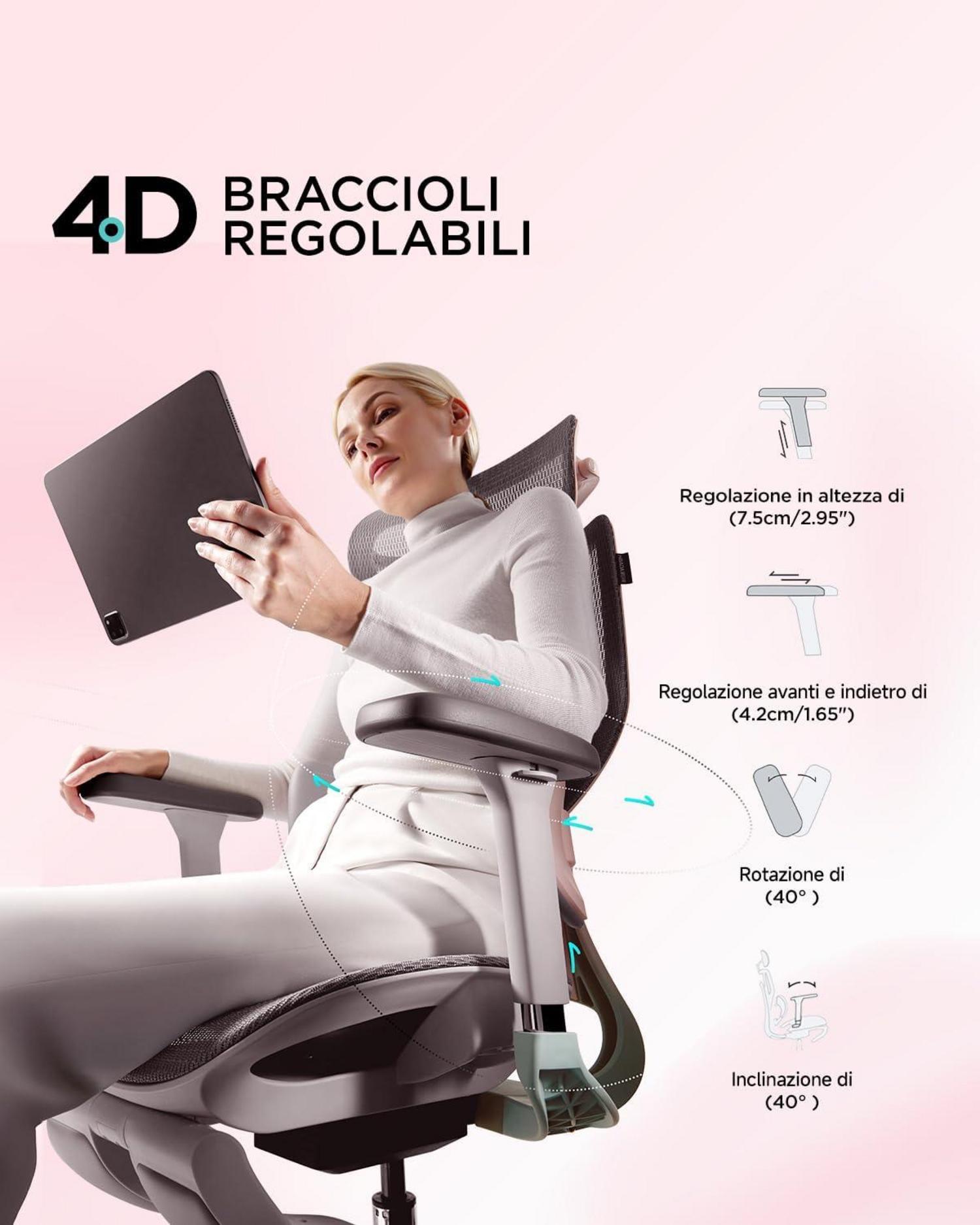 Ergonomischer Bürostuhl mit dynamischer