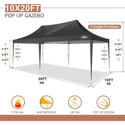Faltpavillon 3x6m mit Seitenteilen – Wasserdicht & Stabil