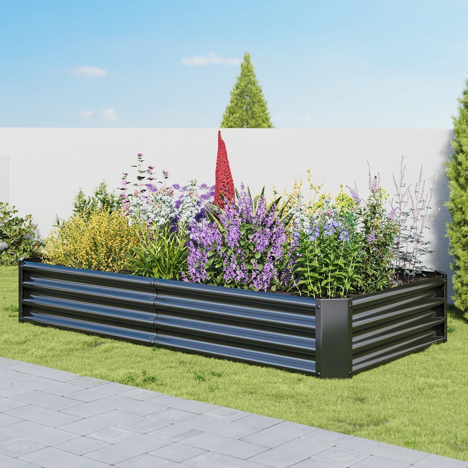 VERFARM Hochbeet-Set 180x90x30 cm für Garten Gemüse Kräuter