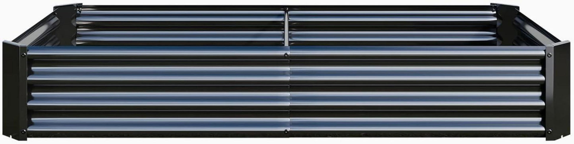Hochbeet-Set Verzinktes Metall 180x90x30 cm Garten Pflanzbeet Schwarz