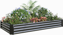 Hochbeet-Set Verzinktes Metall 232x113x30 cm Gemüse BlumenKräuter
