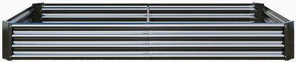 Hochbeet-Set Verzinktes Metall 232x113x30cm für Garten Gemüse Kräuter