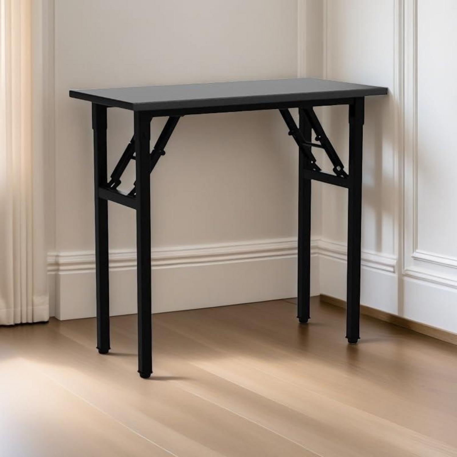Klapptisch 80 cm Schwarz Computertisch Bürotisch Gaming Schreibtisch