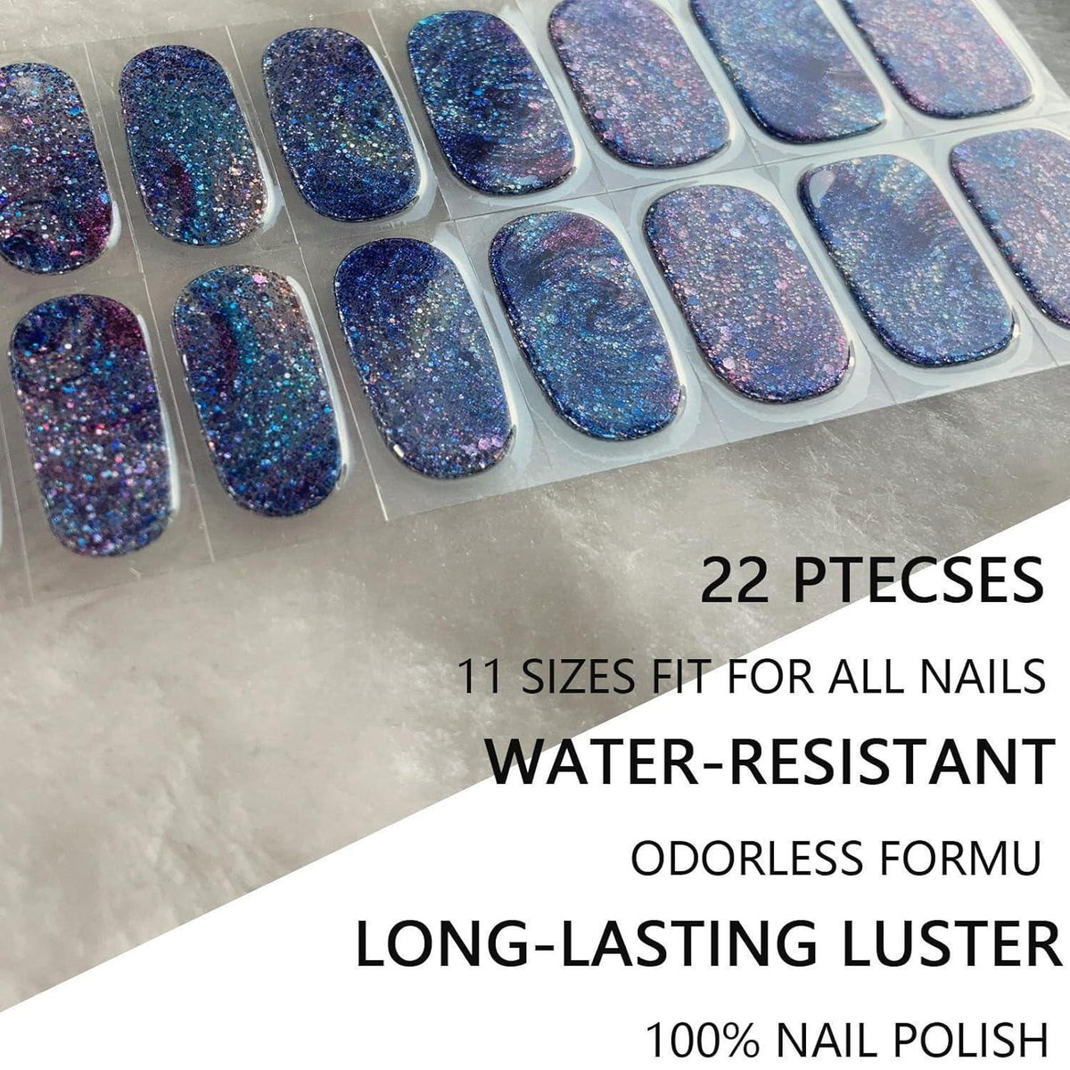 UV Nagelfolien Sky Blue 2 - Gel Nail Wraps
