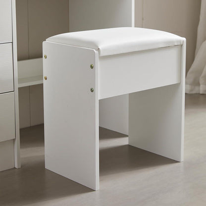 Schminktisch mit Beleuchtung und Spiegel Hocker Makeup Tisch 80x36cm