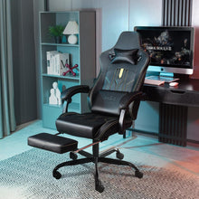 Ergonomischer Gaming Stuhl mit Fußstütze und