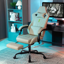 Ergonomischer Gaming Stuhl mit Fußstütze und