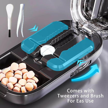 Tablet Splitter Pill Cutter & Storage 2 in 1 für kleine oder große Pillen
