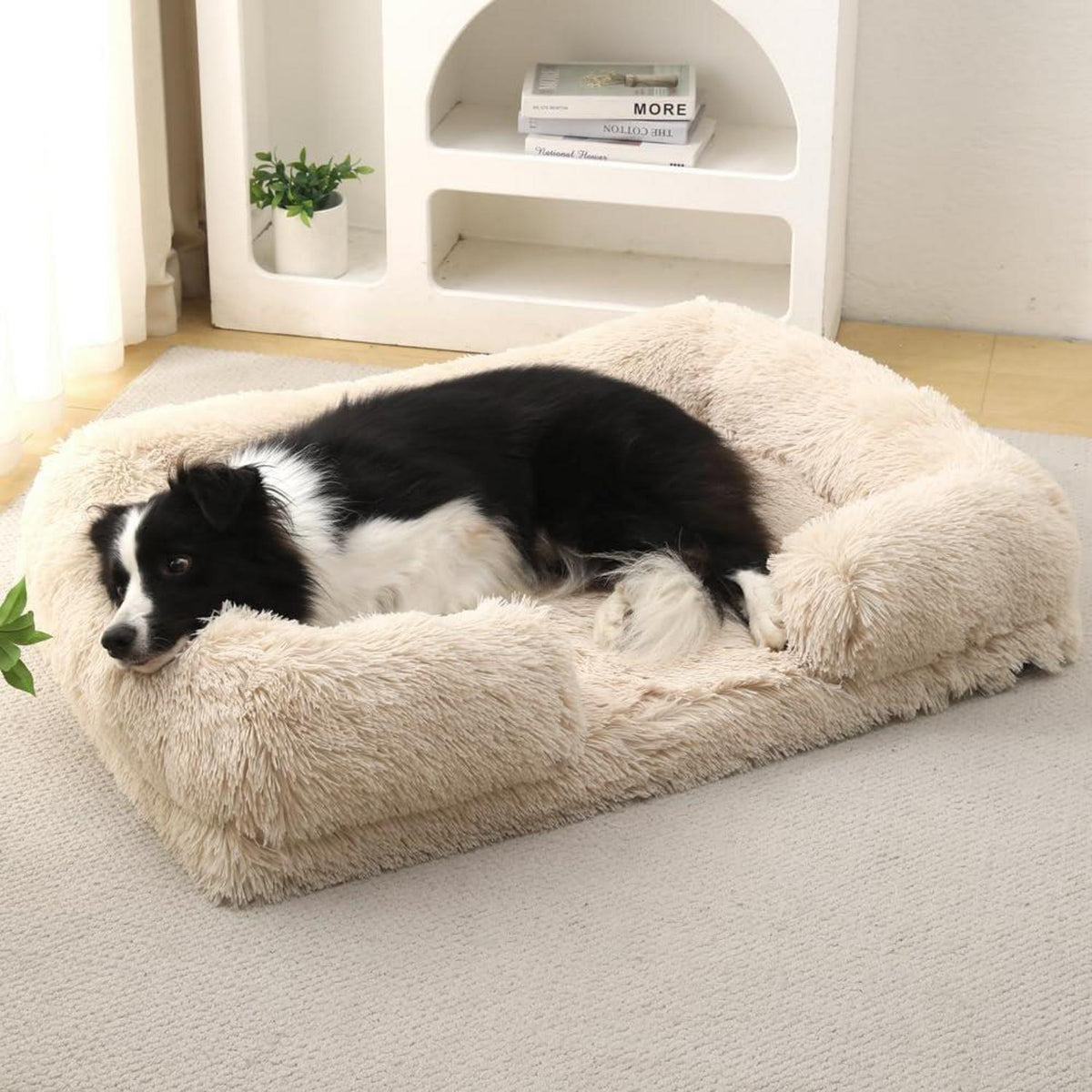 Orthopädisches Hundebett mit Eierkarton-Schaum (Beige, XL)