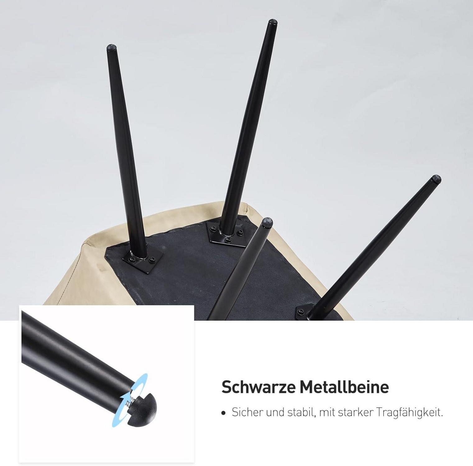 Esszimmerstuhl Kunstleder Armlehne Polsterung Metallbeine