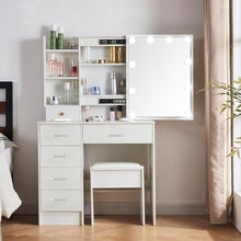 Schminktisch mit Beleuchtung 6 Schubladen 80x36x130cm für