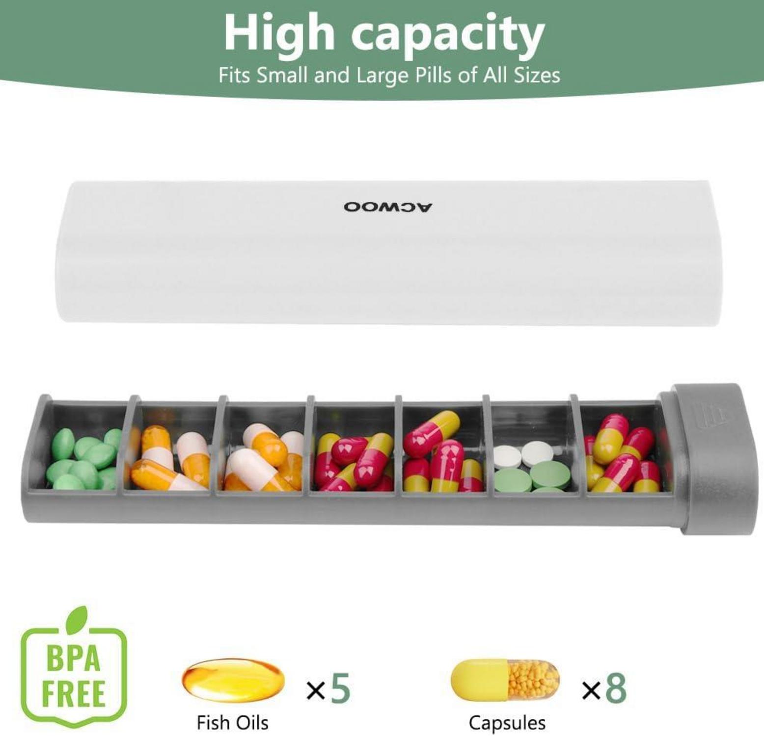 Tablettenbox 7 Tage Medikamentenbox BPA-frei Seniorenfreundlich