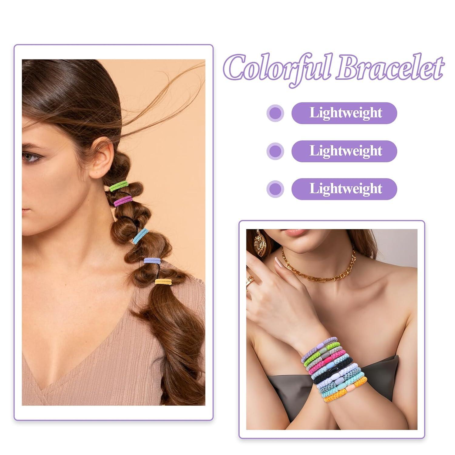 10 Stück Elastische Geflochtene Haargummis für Damen, Pferdeschwanz