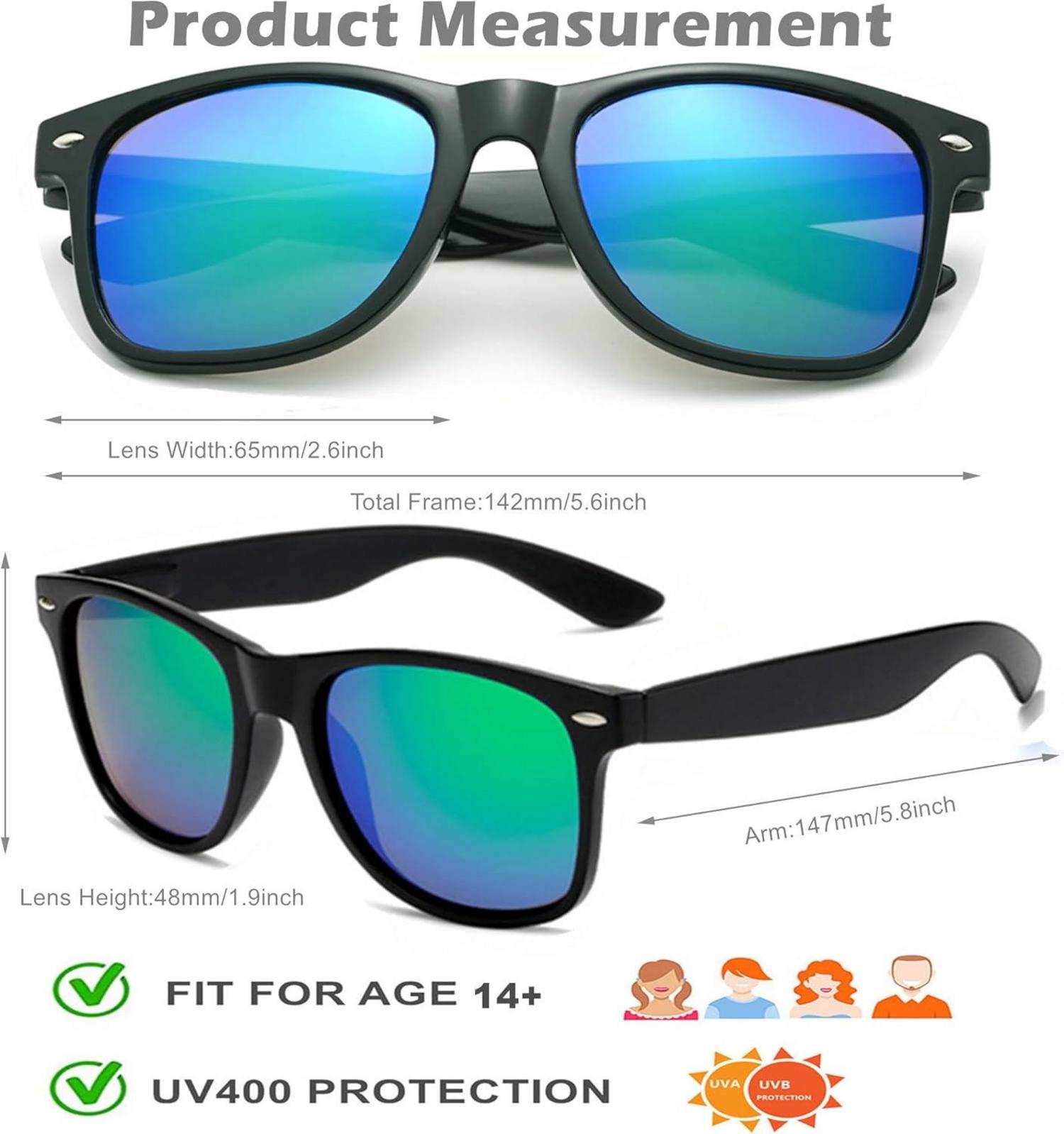 Vintage Neon Bunte Sonnenbrillen Set 6er Party Lustige Brillen