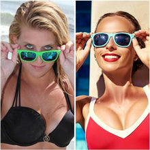 6er Set Neon Bunte Sonnenbrillen Vintage Party Brille Herren